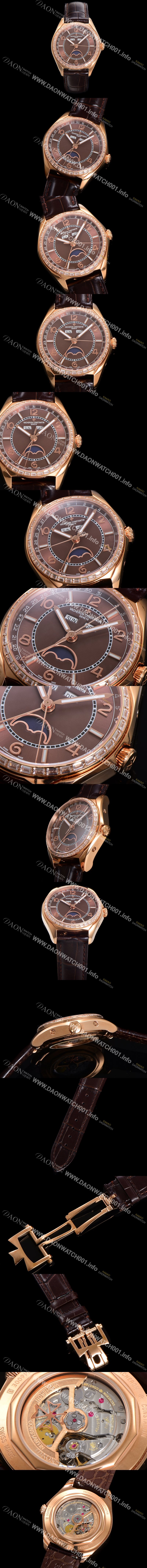 미러급 바쉐론 콘스탄틴 남성용 피프티식스 컴플리트 캘린더 Ref.4600E 18k 로즈골드 40mm 오토매틱 2460 QCL/1 타입 브라운 다이얼 vac1155 Ⅳ