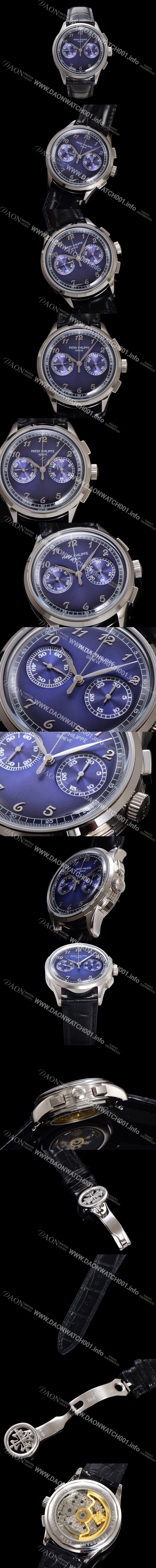 미러급 파텍필립 남성용 컴플리케이션 5170G 크로노그래프 오토매틱 7750 타입 39mm 가죽줄 블루 다이얼 pat2210 Ⅳ