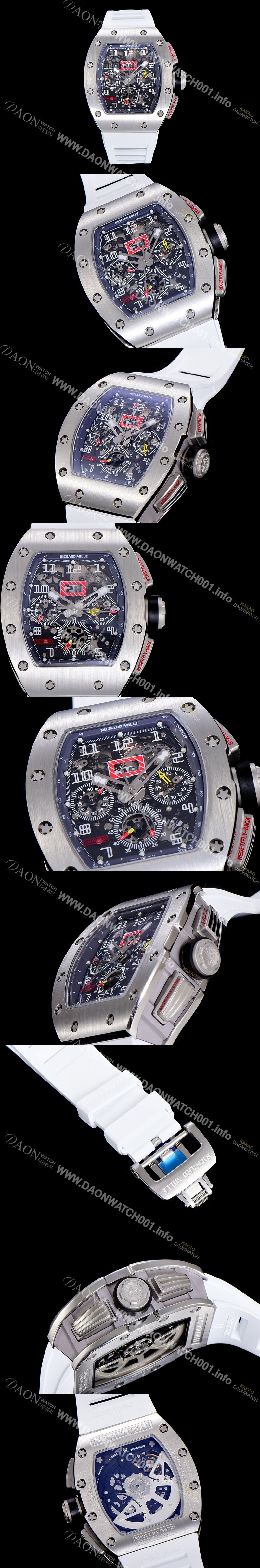 미러급 리차드밀레 남성용 최고급형 RM11-03 플라이백 크로노그래프 50미리 스켈레톤 다이얼 오토매틱 무브먼트 RIC09842 Ⅳ