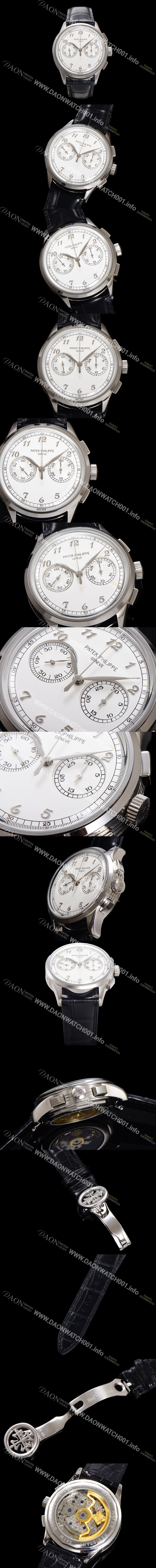 미러급 파텍필립 남성용 컴플리케이션 5170G 크로노그래프 오토매틱 7750 타입 39mm 가죽줄 화이트 다이얼 pat2209 Ⅳ