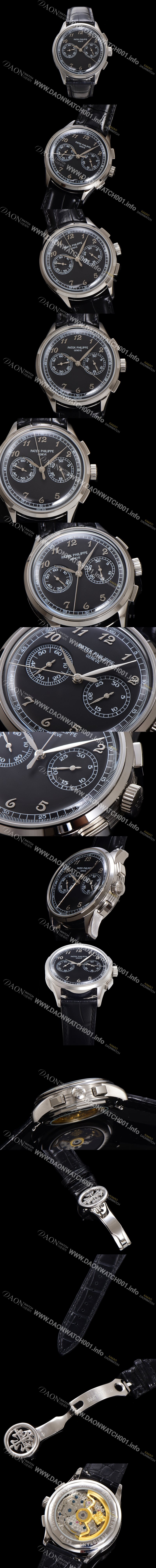 미러급 파텍필립 남성용 컴플리케이션 5170G 크로노그래프 오토매틱 7750 타입 39mm 가죽줄 블랙 다이얼 pat2211 Ⅳ
