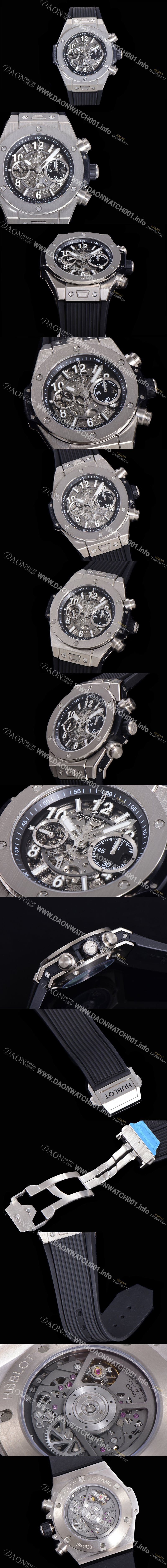 미러급 휴블렛 남성용 빅뱅 유니코 킹골드 크로노그래프 441.NX.1170.RX  HUB1280 오토매틱 므브먼트 44mm 러버밴드 스켈레톤다이얼 hub39936 Ⅳ