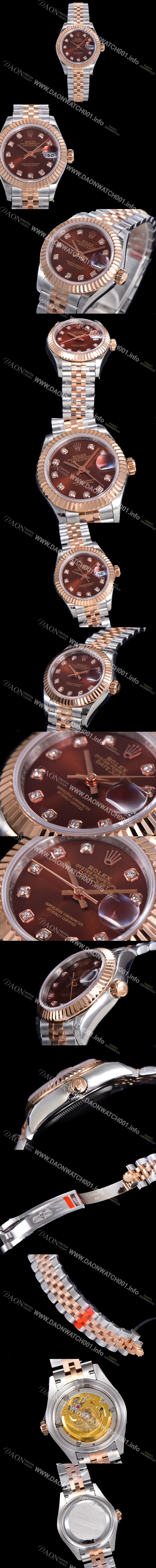 미러급 로렉스 여성용 데이져스트 신형 m279171-0011 28mm 브라운 다이얼 쥬빌리 브레이슬릿 ETA2671오토매틱 무브먼 ROL00805 Ⅳ