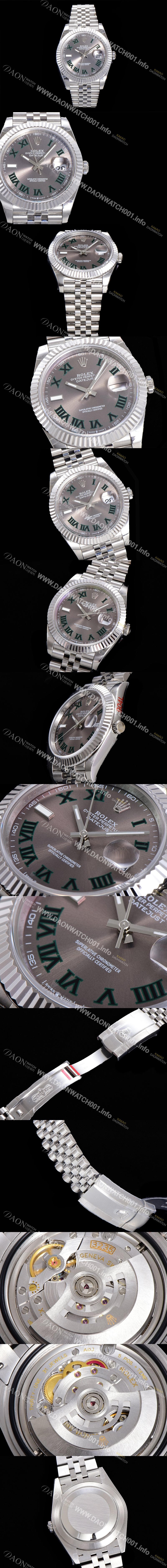 미러급 로렉스 남성용 904L스틸!! 2022신형 데이저스트 41mm II m126334 그레이 다이얼 로마인덱스 스틸 브레이슬릿 신형 Cal.3235 오토매틱 무브먼트 ROL06117 Ⅳ