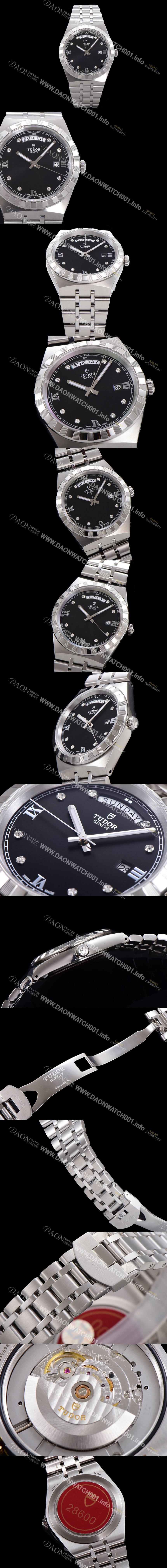 미러급 튜더 남성용 로얄 워치 오토매틱 스위스 ETA2836-2 타입 41mm 메탈줄 블랙다이얼 tud5935 Ⅳ