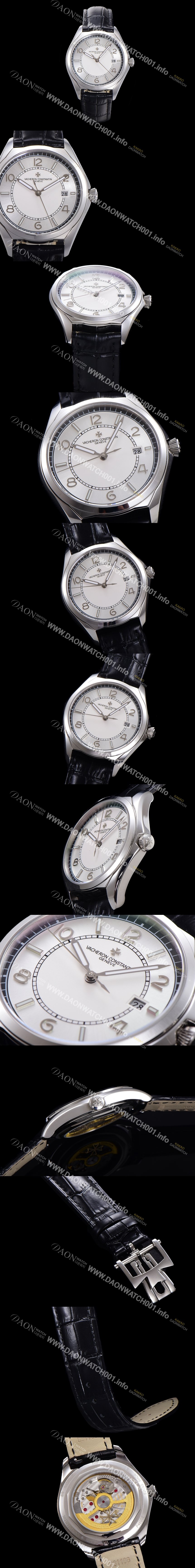 미러급 바쉐론 콘스탄틴 남성용 피프티식스 Ref.4600E 오토매틱 1326 타입 40mm 가죽줄 실버 다이얼  vac1213 Ⅳ