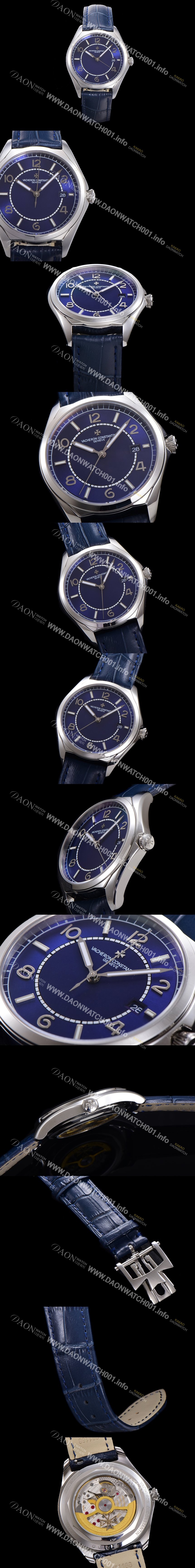 미러급 바쉐론 콘스탄틴 남성용 피프티식스 Ref.4600E 오토매틱 1326 타입 40mm 가죽줄 블루 다이얼  vac1929 Ⅳ