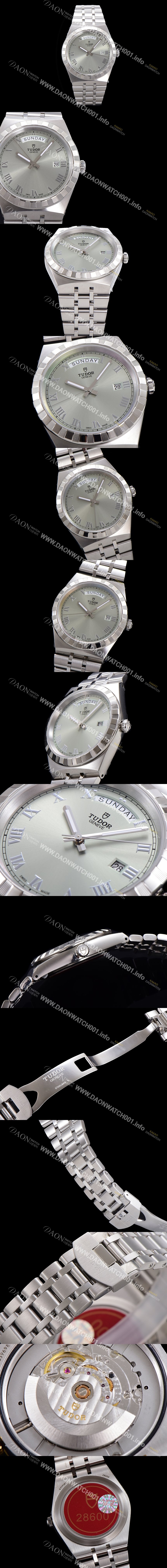 미러급 튜더 남성용 로얄 워치 오토매틱 스위스 ETA2836-2 타입 41mm 메탈줄 실버다이얼 tud5152 Ⅳ