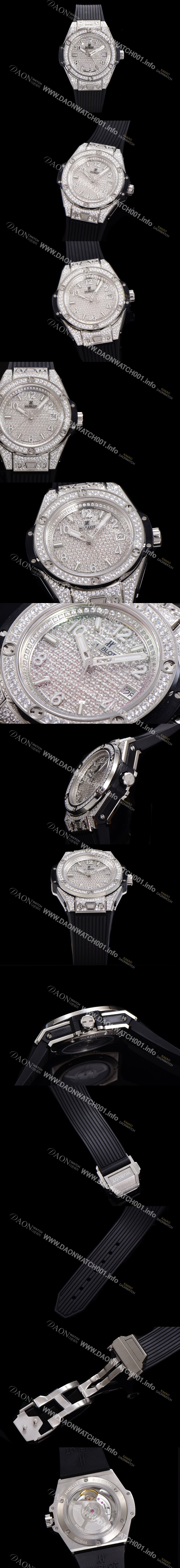 미러급 휴블렛 남여공용 빅뱅 오토매틱 HUB1710타입 39mm 다이아/보석 세팅 우레탄밴드 보석다이얼 hub5912 Ⅳ