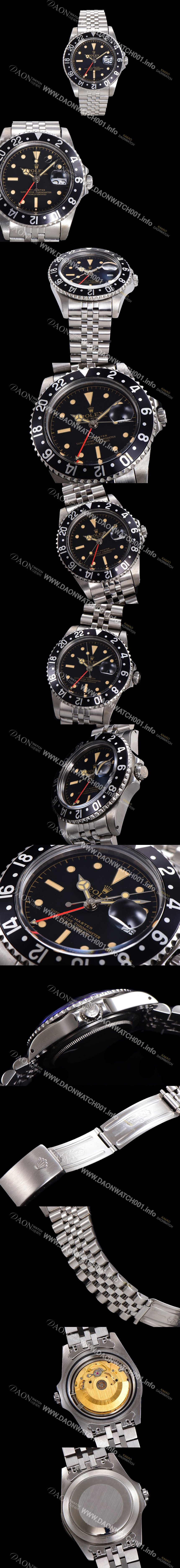 미러급 로렉스 남성용 지엠티-마스터 클래식 모델 Ref.16700 오토매틱 E2836-2 타입 40mm 메탈줄 블랙다이얼 rol1593 Ⅳ