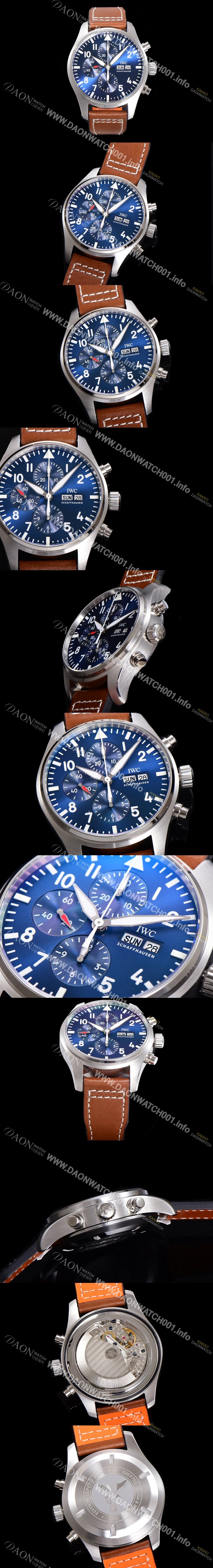 미러급 아이더블유씨 남성용 파일럿 생텍쥐베리 어린왕자 한정판 에디션!! IW377714 데이 & 데이트 크로노그래프 블루 다이얼 오토매틱 무브먼트 IWC0121 Ⅳ