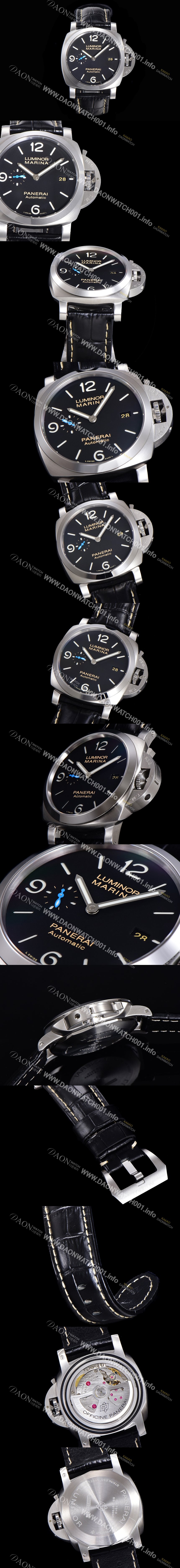 미러급 파네라이 남성용 PAM01312 루미노르 1950 3데이 44미리 오토매틱 P.9010타입 가죽줄 블랙다이얼 pan3511 Ⅳ
