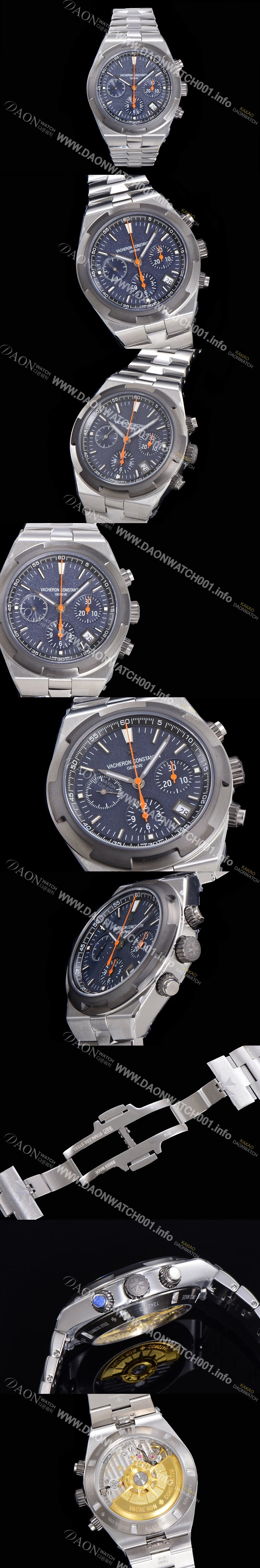 미러급 바쉐런콘스탄틴 남성용 오버시즈 크로노그래프 42mm 오토매틱 5500S 메탈줄 그레이다이얼 vac5921 Ⅳ