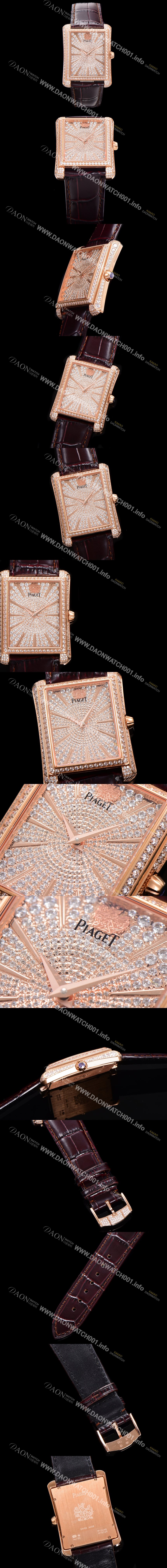 미러급 피아제 남성용 블랙티 오토매틱 ETA2824-2 타입 32mm 풀 다이아몬드 셋팅 / 18K로즈골드 보석다이얼 pia8824 Ⅳ