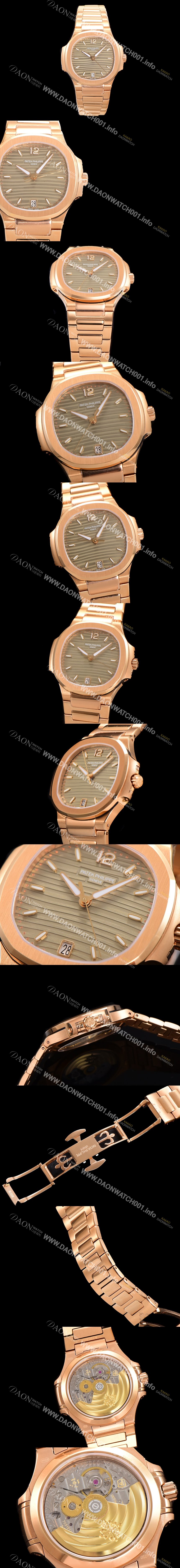 미러급 파텍필립 여성용 노틸러스 7118 레이디스 오토매틱 Cal.324 S C타입 35.2mm 18K로즈골드 그레이다이얼 pat4642 Ⅳ