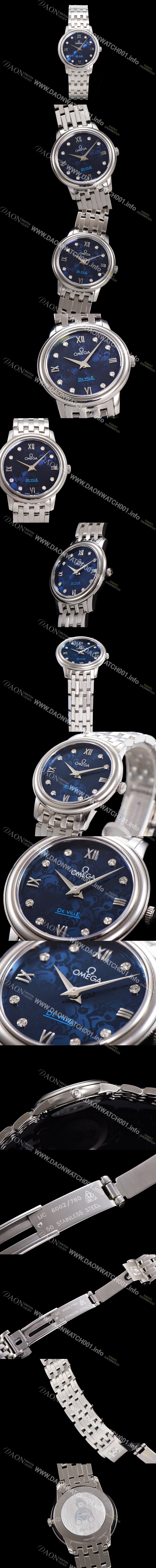 미러급 오메가 여성용 드빌 레이디스 424.10.27.60.53.003 쿼츠 32mm 메탈줄 블루다이얼 omg82974 Ⅳ