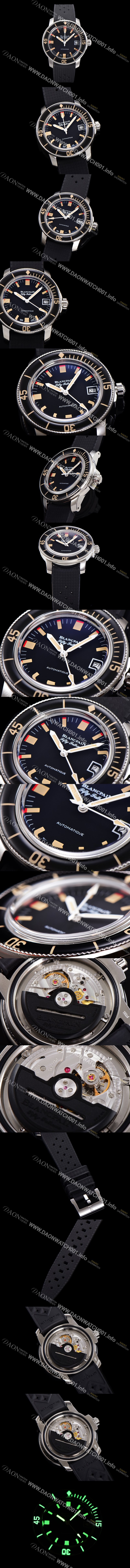 미러급 블랑팡 남성용 1:1수제공정형 피프티패덤스 오토매틱 ETA2836-2 타입 45mm 우레탄줄 세라믹 블랙다이얼  bla80792 Ⅳ