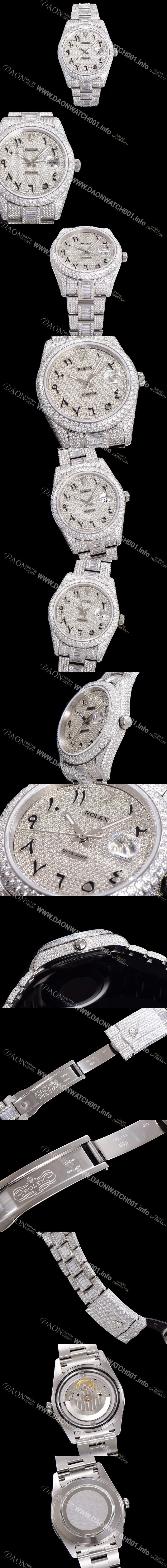 미러급 로렉스 남성용 수제공정형 다이아 튜닝 데이져스트 오토매틱 ETA 2824-2 41mm 보석다이얼 rol64262 Ⅳ