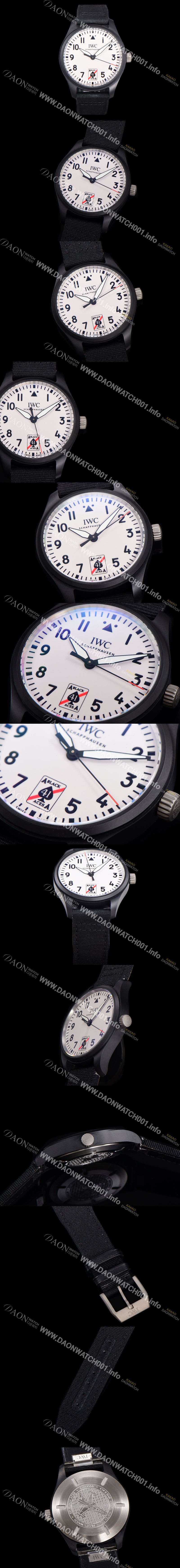 미러급 아이더블유씨 남성용 파일럿 IW326905 오토매틱 41mm 세라믹재질 나토천/가죽줄 믹스 블랙 다이얼 iwc29054 Ⅳ