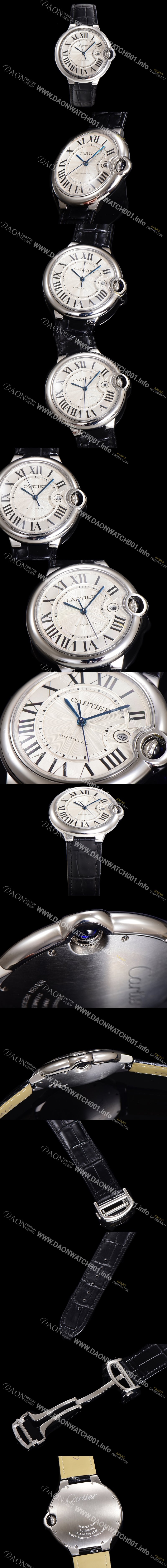 미러급 까르띠에 남성용 신상 발롱블루 W69016Z4 화이트 다이얼 42mm 오토매틱 무브먼트 CAR0144 Ⅳ