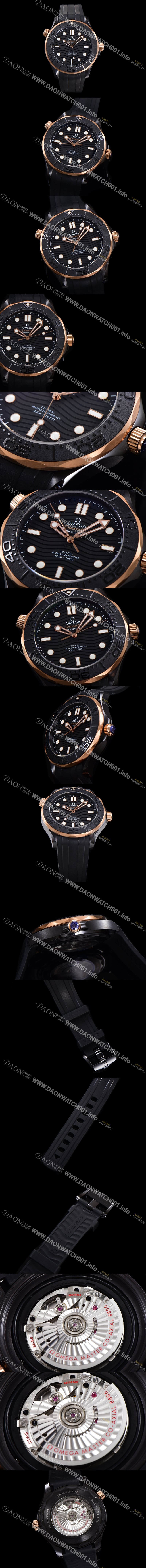 미러급 오메가 남성용 1:1수제공정형 씨마스터 다이버 300M 210.62.44.20.01.001 코-액시얼 마스터 Cal.8806 크로노메터 43.5mm 세라믹 제질 블랙다이얼 OMG20173 Ⅳ