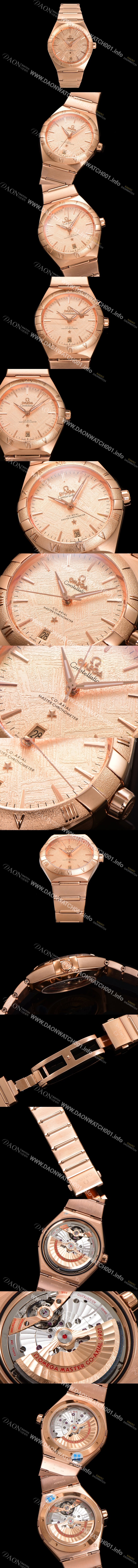미러급 오메가 남성용 1:1수제공정! 131.50.41.21.99.002 무브UP 컨스틸레이션 코-엑시얼 마스터 오토매틱 Cal.8900타입 41mm 18K 로즈골드 메탈줄 로즈골드 다이얼 omg20187 Ⅳ