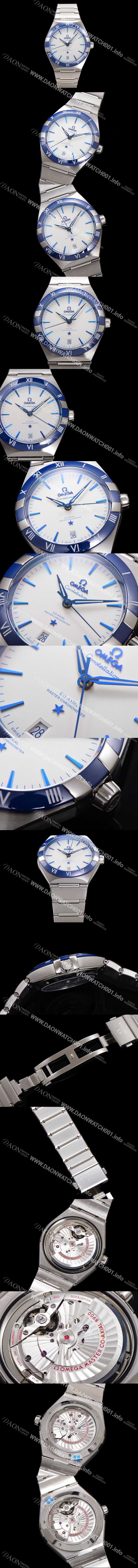 미러급 오메가 남성용 1:1수제공정! 131.30.41.21.04.001 무브UP 컨스틸레이션 코-엑시얼 마스터 오토매틱 Cal.8900타입 41mm  메탈줄 화이트 다이얼 omg20176 Ⅳ