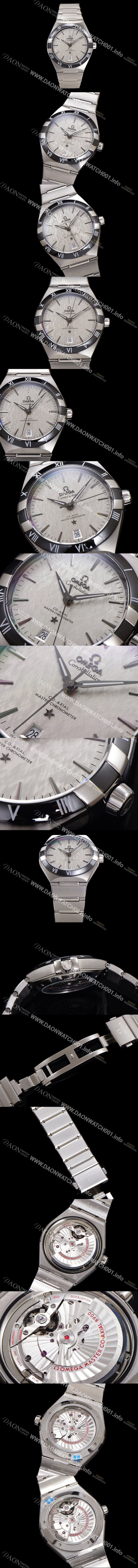 미러급 오메가 남성용 1:1수제공정! 131.30.41.21.99.001 무브UP 컨스틸레이션 코-엑시얼 마스터 오토매틱 Cal.8900타입 41mm  메탈줄 그레이 다이얼 omg20179 Ⅳ