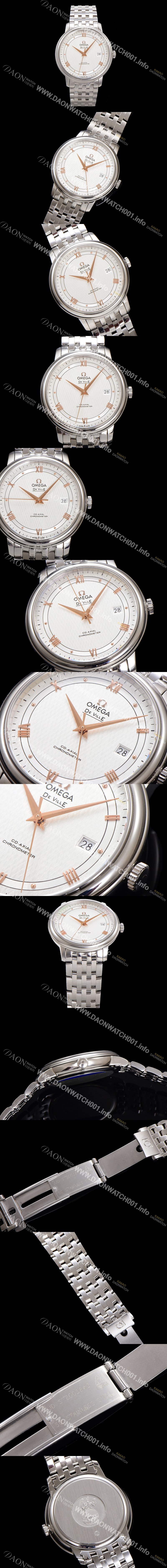 미러급 오메가 남성용 드빌 프레스티지 424.10.40.20.02.004 오토매틱 Cal.8800타입 39.5mm 메탈줄 화이트 다이얼 omg20193 Ⅳ