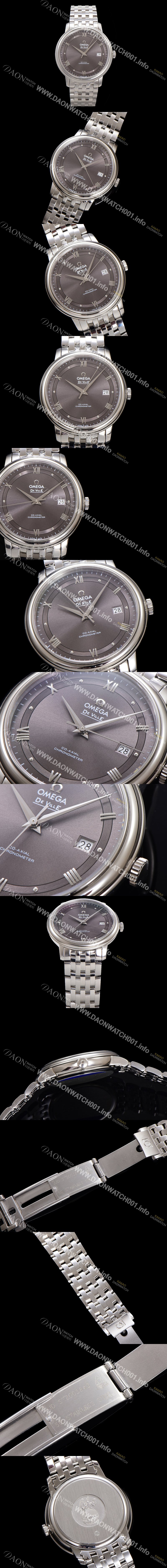 미러급 오메가 남성용 드빌 프레스티지 424.10.40.20.06.001 오토매틱 Cal.8800타입 39.5mm 메탈줄 그레이 다이얼 omg20195 Ⅳ
