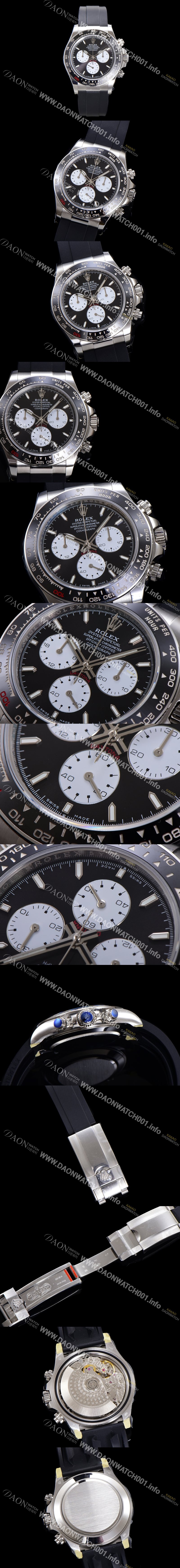 미러급 로렉스 남성용 코스모그래프 데이토나 100주년 m126529LN-0001 세라믹 베젤 40mm 크로노그래프 7750 오토매틱 무브먼트 블랙 다이얼 rol5325 Ⅳ