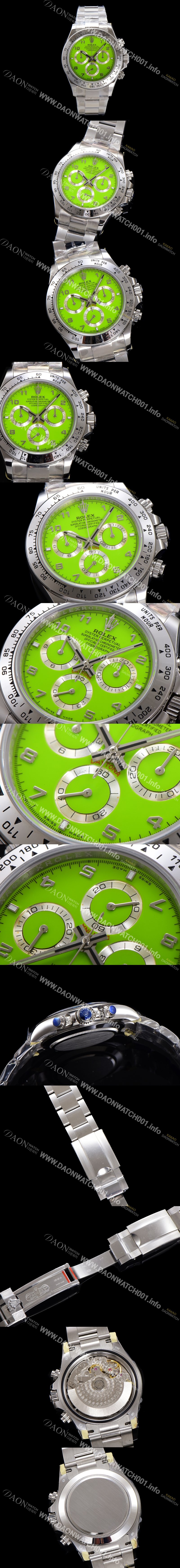 미러급 로렉스 남성용 코스모그래프 데이토나 40mm 크로노그래프 7750 오토매틱 무브먼트 그린 다이얼 rol5337 Ⅳ