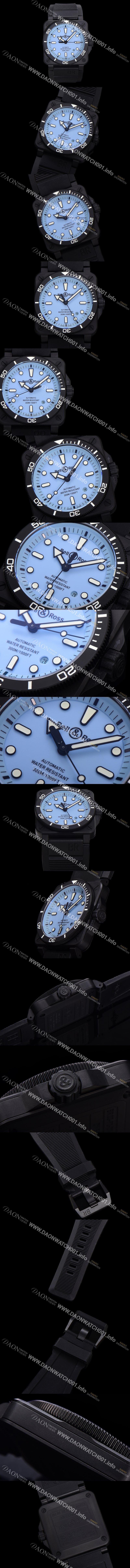 미러급 벨엔로즈 남성용 인스트루먼트03 BR03A-D-LM-CESRB 오토매틱 2892타입 42mm 세라믹 우레탄줄 블루 다이얼 bel4108 Ⅳ