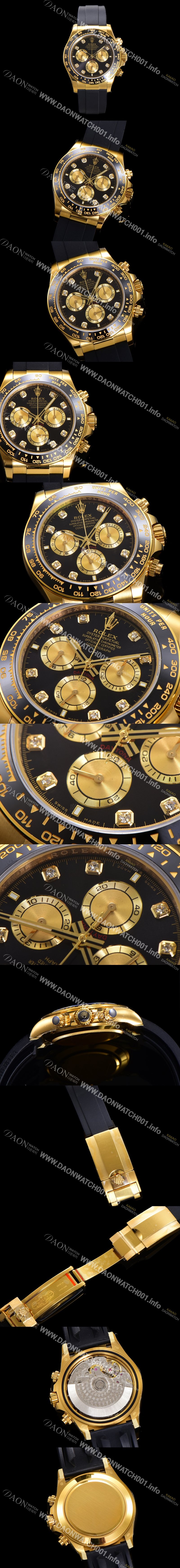 미러급 로렉스 남성용 코스모그래프 데이토나 m126518ln-0005 세라믹 베젤 18K 옐로우골드 40mm 크로노그래프 7750 오토매틱 무브먼트 블랙 다이얼 rol5331 Ⅳ