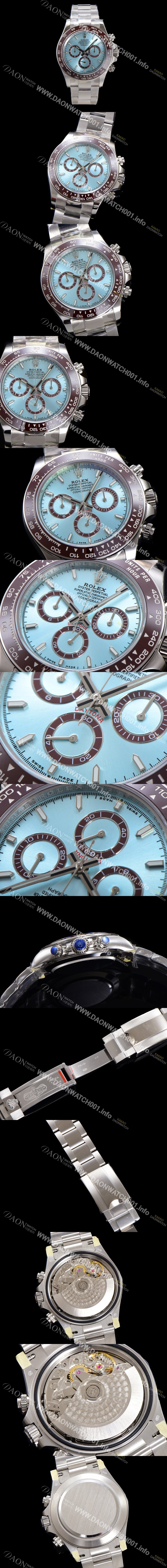 미러급 로렉스 남성용 코스모그래프 데이토나 플래티넘 m126506-0001 세라믹 베젤 40mm 크로노그래프 7750 오토매틱 무브먼트 아이스 블루 다이얼 rol5320 Ⅳ