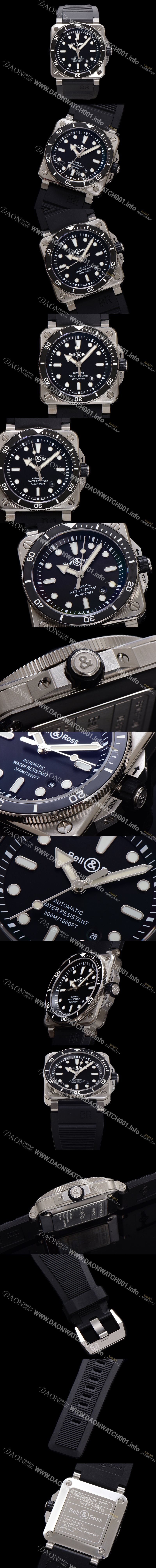 미러급 벨엔로즈 남성용 인스트루먼트03 BR03A-BL-STSRB 오토매틱 9015타입 42mm 우레탄줄 블랙 다이얼 bel4114 Ⅳ