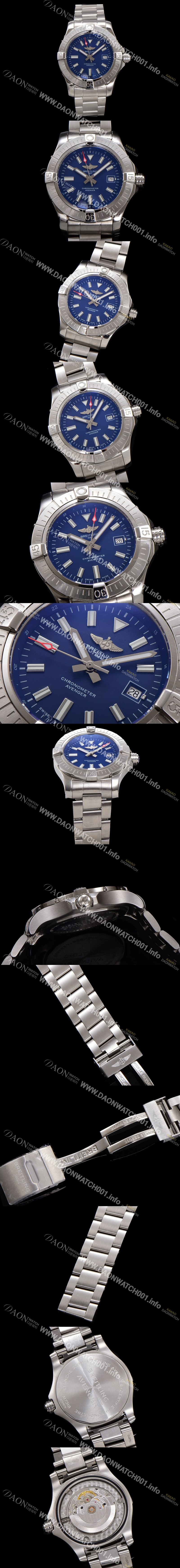 미러급 브라이틀링 남성용 어벤져 A17318101C1A1 오토매틱 2824타입 44mm 메탈줄 블루 다이얼 bre6051 Ⅳ