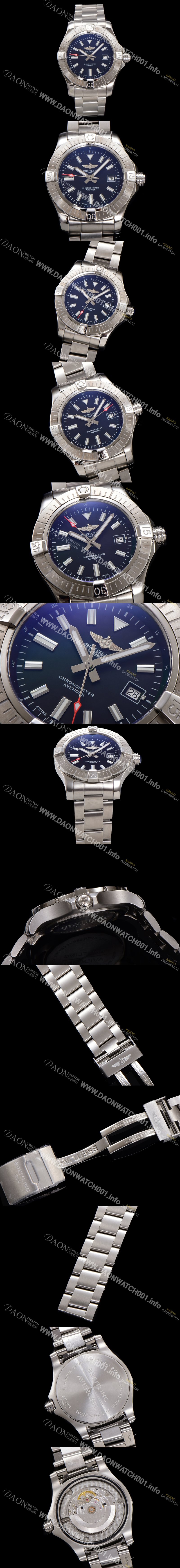 미러급 브라이틀링 남성용 어벤져 A17318101B1A1 오토매틱 2824타입 44mm 메탈줄 블랙 다이얼 bre6052 Ⅳ