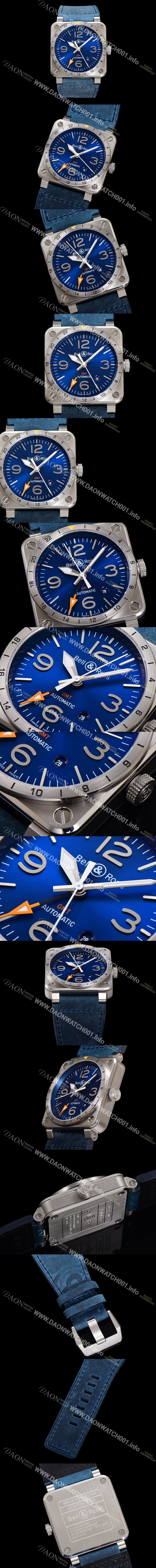 미러급 벨엔로즈 남성용 인스트루먼트03 BR0393-BLU-STSCA 오토매틱 2836타입 42mm 우레탄줄 블루 다이얼 bel4117 Ⅳ