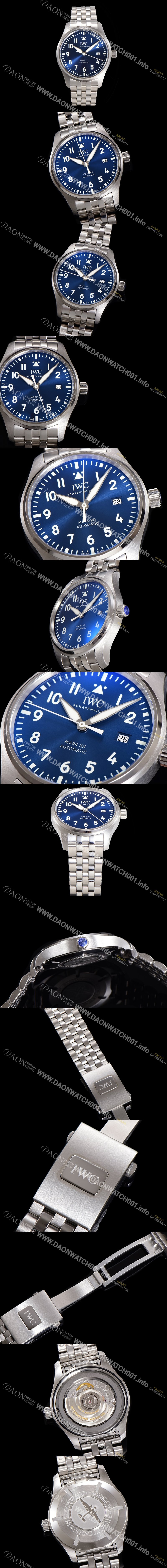 미러급 아이더블유씨 남성용 파일럿 마크XX IW328203 오토매틱 2892타입 블루 다이얼 iwc4080 Ⅳ