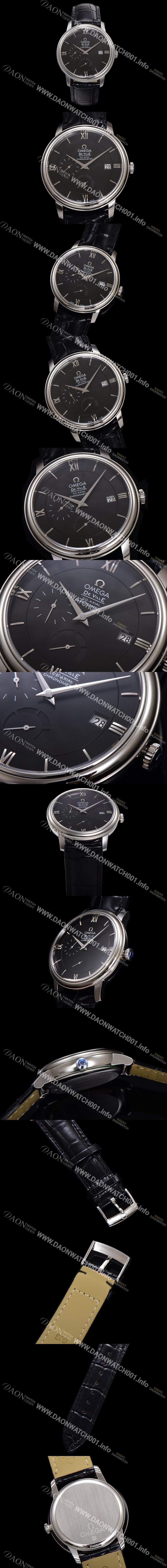 미러급 오메가 남성용 드빌 424.13.40.21.01.001 프레스티지 코-액시얼 39.5mm 오토매틱 Cal.2627 타입 블랙 다이얼 omg0161 Ⅳ