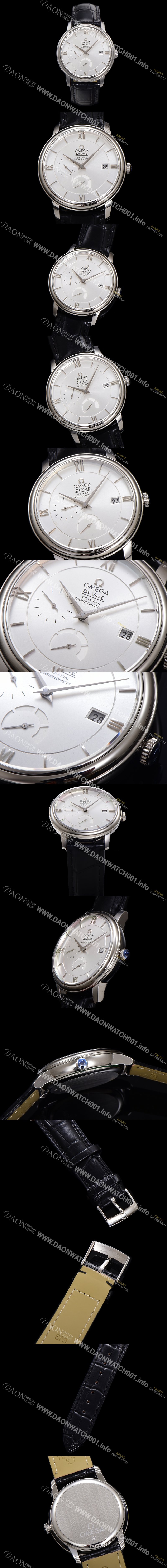 미러급 오메가 남성용 드빌 424.13.40.21.02.001 프레스티지 코-액시얼 39.5mm 오토매틱 Cal.2627 타입 실버 다이얼 omg0163 Ⅳ