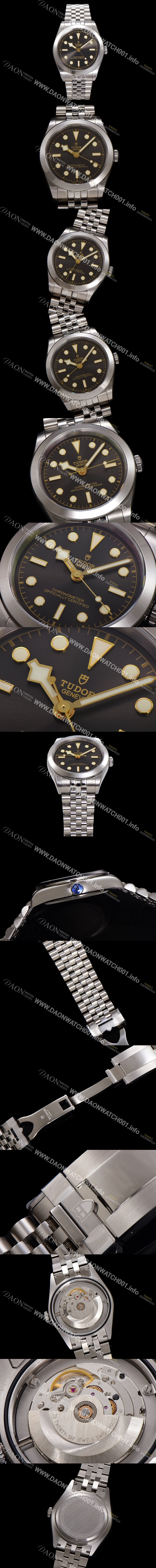 미러급 튜더 남성용 블랙베이 M79660-0001 오토매틱 2824 타입 39mm 메탈줄 블랙 다이얼 tud5122 Ⅳ