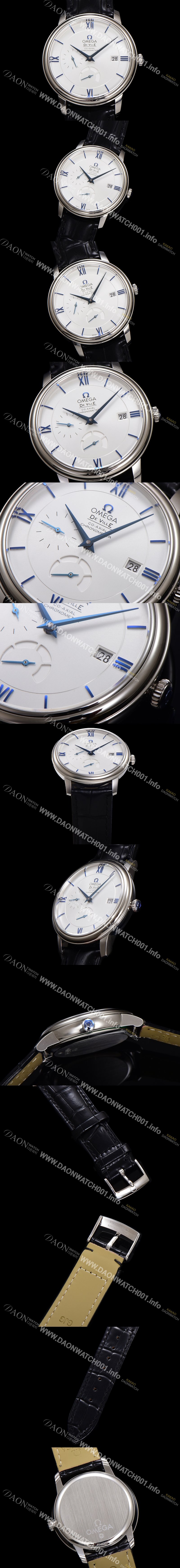 미러급 오메가 남성용 드빌 424.53.40.21.04.001 프레스티지 코-액시얼 39.5mm 오토매틱 Cal.2627 타입 화이트 다이얼 omg0173 Ⅳ