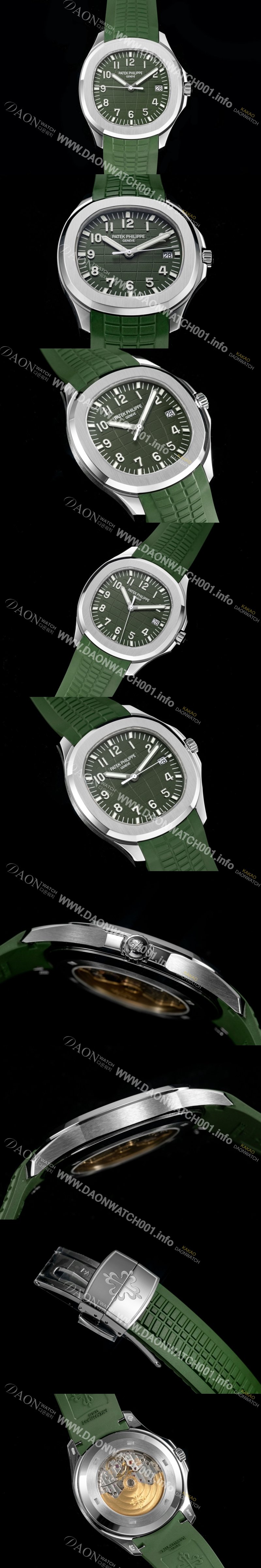 미러급 파텍필립 남성용 아쿠아넛 데이터 Ref. 5168G-010  42mm 오토매틱 Cal.26-330 타입 그린 다이얼 pat2222 Ⅳ