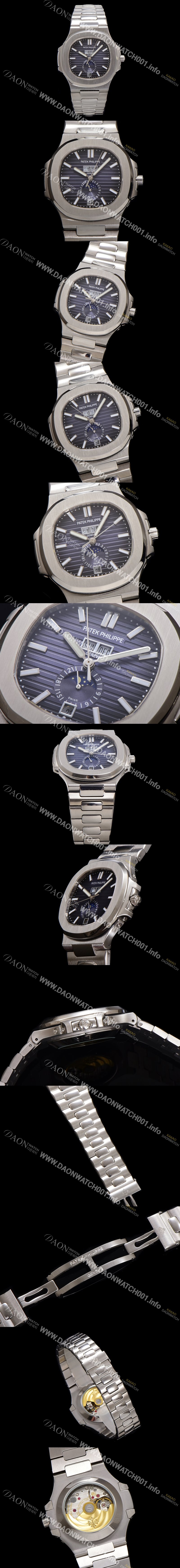 미러급 파텍필립 남성용 노틸러스 5726/1A-014 오토매틱 Cal.324 타입 40.5mm 메탈줄 블루 다이얼 pat2217 Ⅳ