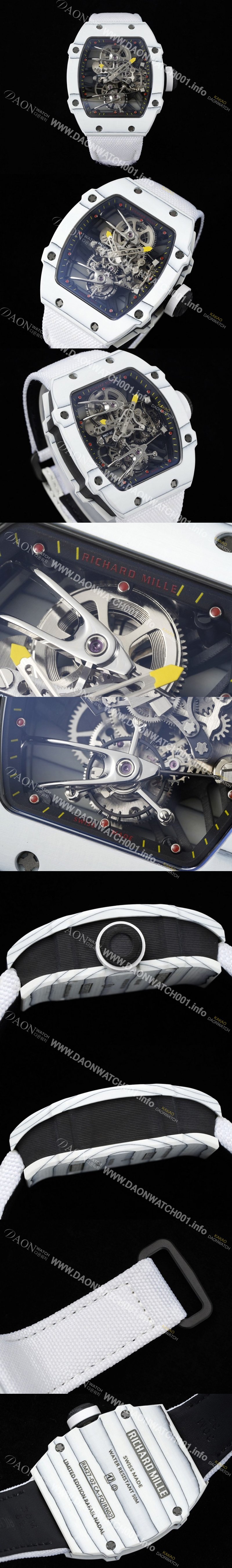 미러급 리차드밀레 남성용 RM27-02 투어빌론 라파엘 나달 47mm 기계식 수동형 무브먼트 스켈레톤 다이얼 ric0274 Ⅳ