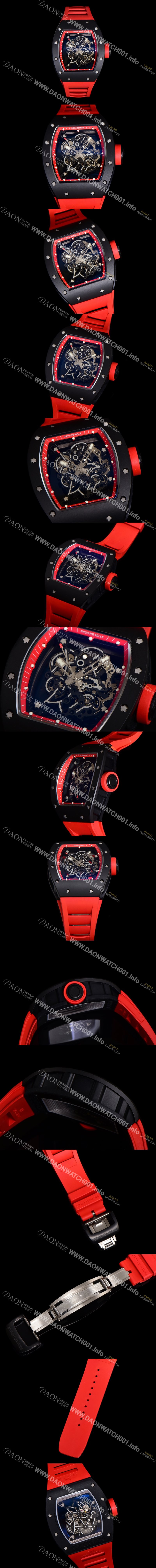 미러급 리차드밀레 남성용 RM055 부바왓슨 세라믹 50mm 기계식 수동형 무브먼트 스켈레톤 다이얼 ric0311 Ⅳ