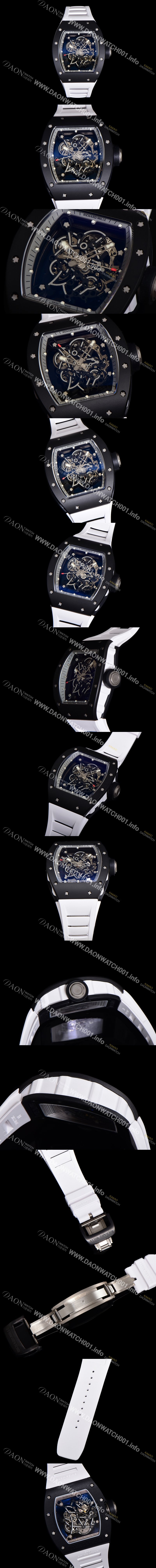 미러급 리차드밀레 남성용 RM055 부바왓슨 세라믹 50mm 기계식 수동형 무브먼트 스켈레톤 다이얼 ric0313 Ⅳ