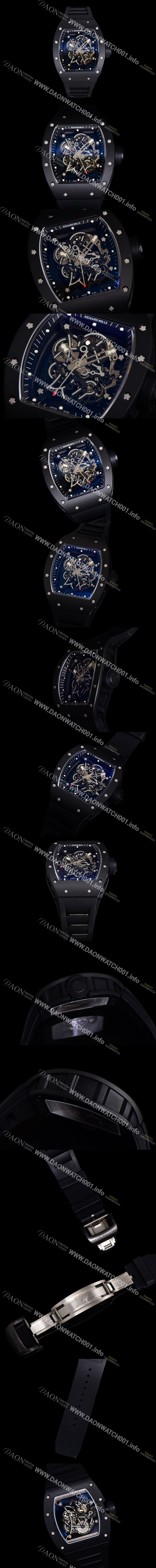 미러급 리차드밀레 남성용 RM055 부바왓슨 세라믹 50mm 기계식 수동형 무브먼트 스켈레톤 다이얼 ric0314 Ⅳ